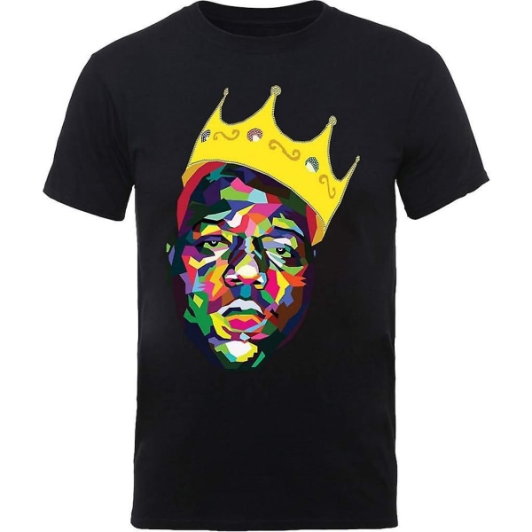 The Notorious B.i.g. 'flerfärgad Crowned Biggie' (svart) T-shirt Black S
