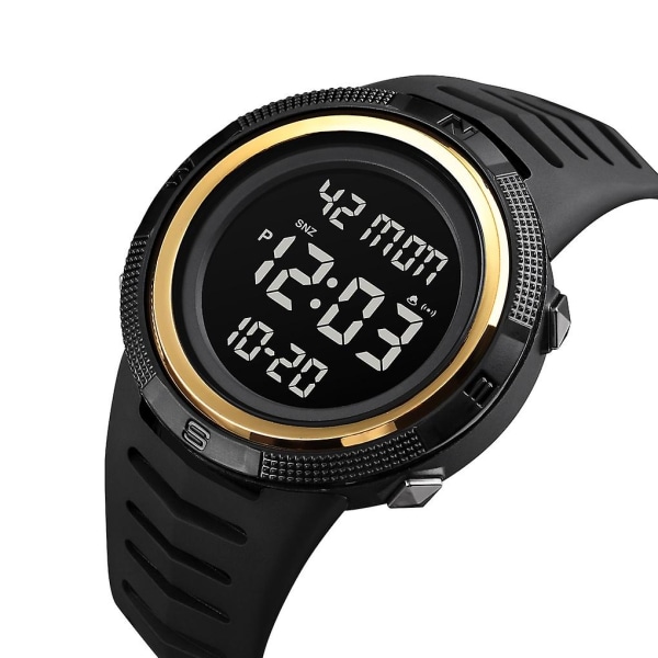 Skmei 1632 Luminous Electronic Watch Golden Black