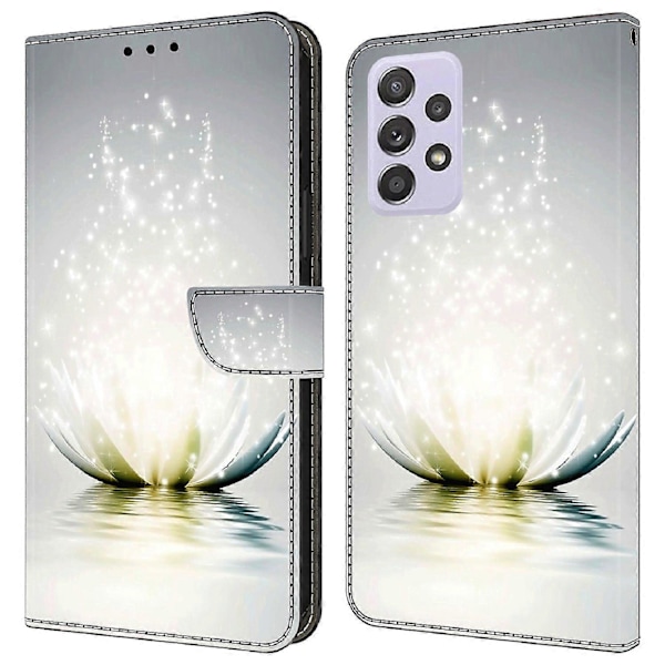Wallet Case til Samsung Galaxy A52 4G/5G/A52s 5G, PU Læder Stand 3D Mønster Print Telefon Cover Multicolor Lotus