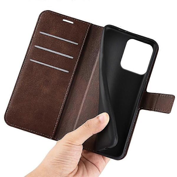 Til Motorola Moto G75 5G Stand Case Anti-Scratch Kalvetekstur Læder Telefon Cover Multicolor Style G