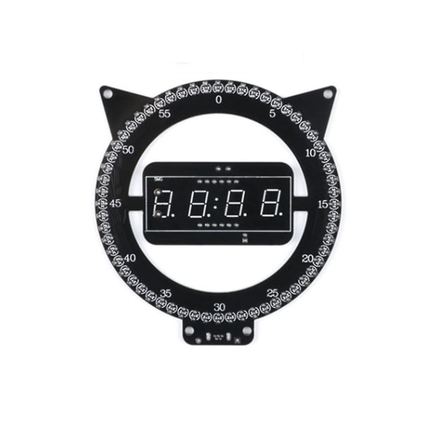 Elektronisk klocksats Ljusstyrd temperaturväckarklocka Montering DIY-svetsdelar 51 Enkel- Black