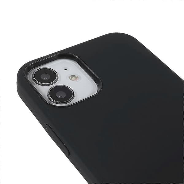 Solid Silikon Slim Mikrofiberfoder Kudde Textur Skal för iPhone 12 mini 5.4 tum