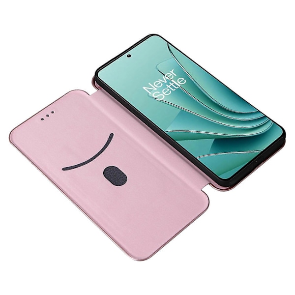 OnePlus Nord 3 5G/Ace 2V -puhelimelle hiilikuitukuvioinen nahkainen jalustallinen suojakotelo korttipaikalla Multicolor Style E