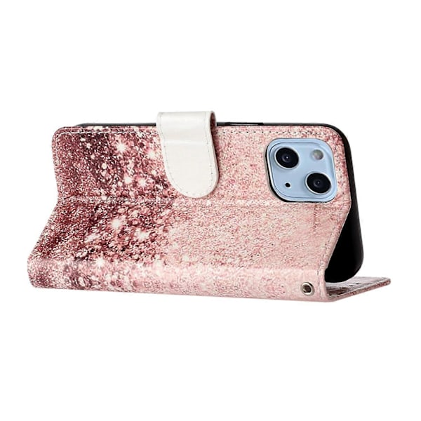Mönstertryckt PU Läder Mobiltelefon Skyddsfodral för iPhone 13 6.1 tum Multicolor Style G