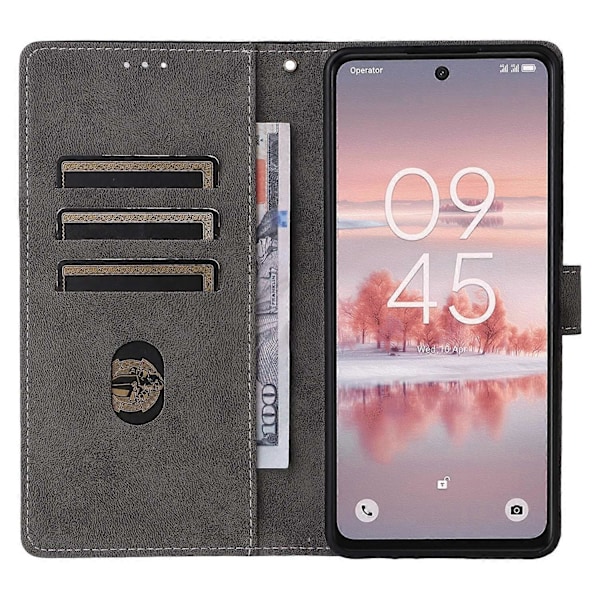 Til TCL 60 NxtPaper 4G Etui Wallet RFID-blokering PU Læder Telefon Cover Stativ med Rem Multicolor Brown