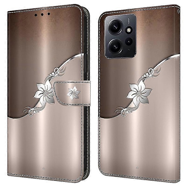 Xiaomi Redmi Note 12 4G -puhelimen suojakotelo, iskunkestävä, nahkainen, kääntyvä lompakkokotelo Multicolor Style A