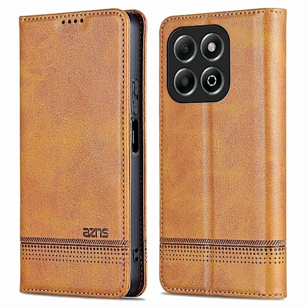 AZNS For Honor X6b 4G Deksel Kuskinntekstur PU Lær Lommebok Telefondeksel - Grønn Multicolor Brown