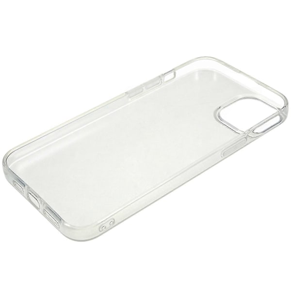 2.0mm Mjukt TPU Vattenmärkesfritt Telefonfodral för iPhone 15 Plus, Transparent Repskyddande Skal