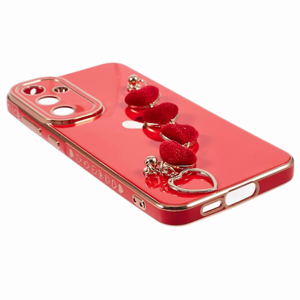 For Samsung Galaxy A34 5G Slim Case Elektroplettering Myk TPU Telefondeksel med Stropp Multicolor Style E