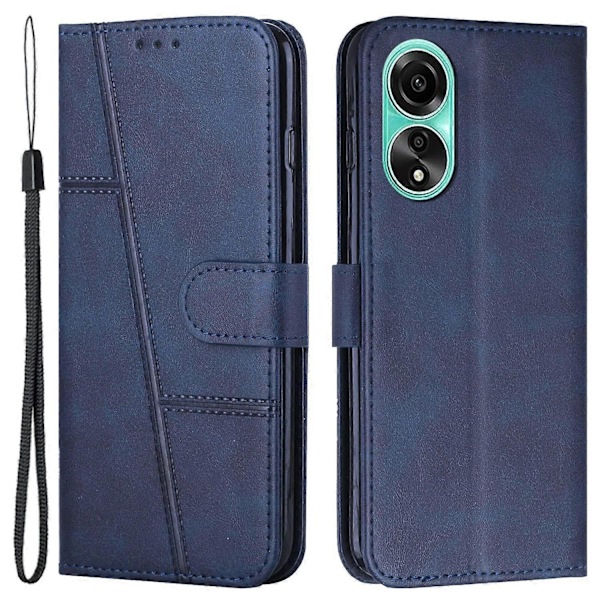 Til Oppo A58 4G Etui Stødsikkert Wallet PU Læder Stativ Magnetisk Telefon Cover Multicolor Style D