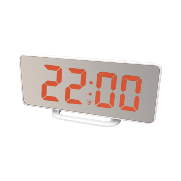 Ny Creative Mobiltelefon Laddningsspegel Elektronisk Sleepy Alarm Clock Led Display Hotellklocka C