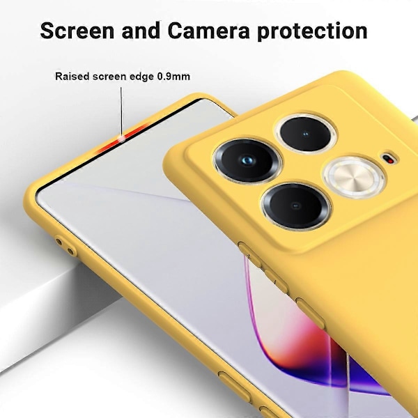 Flydende silikone telefoncover med håndrem til Infinix Note 40S Multicolor Style C