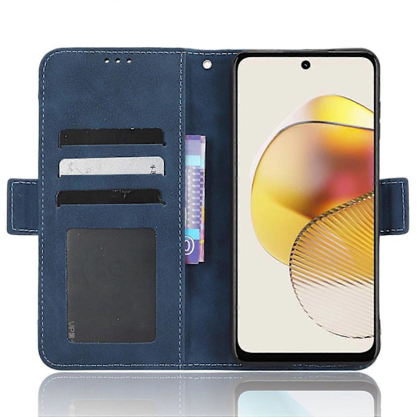 Motorola Moto G73 5G Monipaikkainen Korttipaikka PU Nahka Jalustakansi Puhelinlompakkokotelo Multicolor Style D