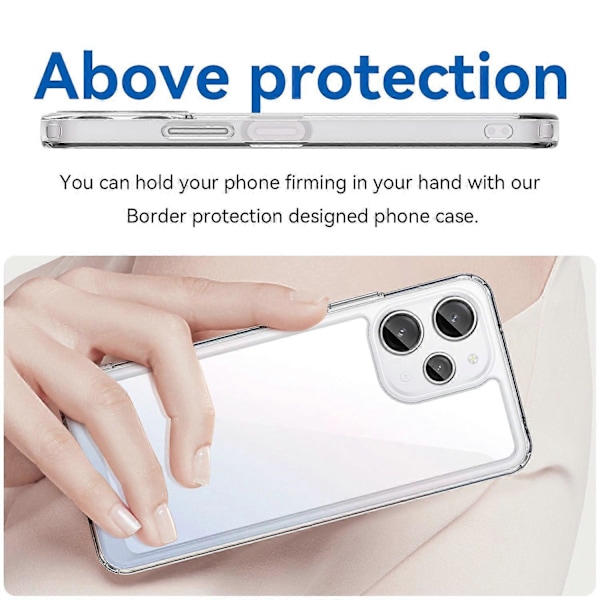 Skal för Xiaomi Redmi 12 5G (Global)/Poco M6 Pro 5G Transparent Mobilskal (Stort Hål för Bakre Linsen)