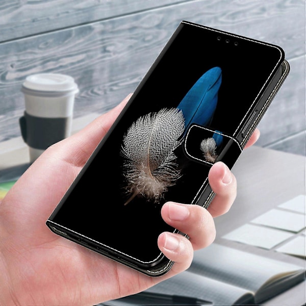 Xiaomi Redmi Note 13 4G Lompakkokotelo Puhelimelle, Pudotussuoja, 3D-kuvioitu Nahkainen Käännettävä Suojakotelo Multicolor Style K