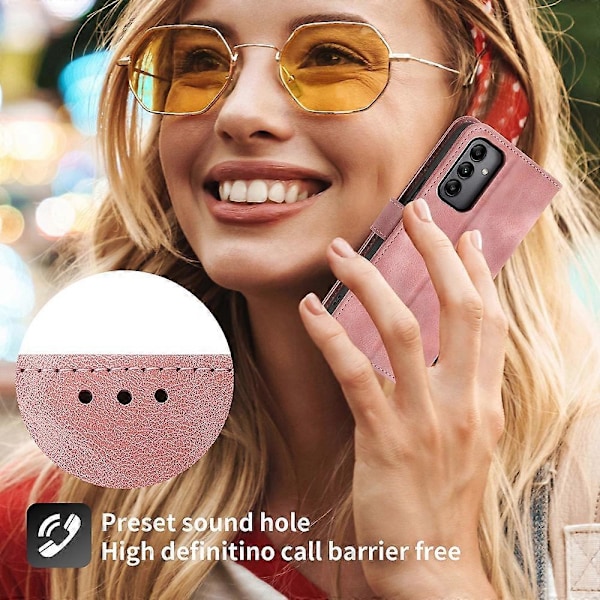 Læderetui med tryk, stativ og pung til Samsung Galaxy A05s 4G med 2 stropper Multicolor Style B