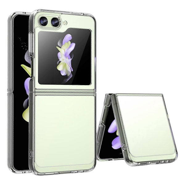 Til Samsung Galaxy Z Flip5 5G Mobiltelefon Bagcover Klar Beskyttende Stødsikker TPU+Akryl Case Multicolor Style F