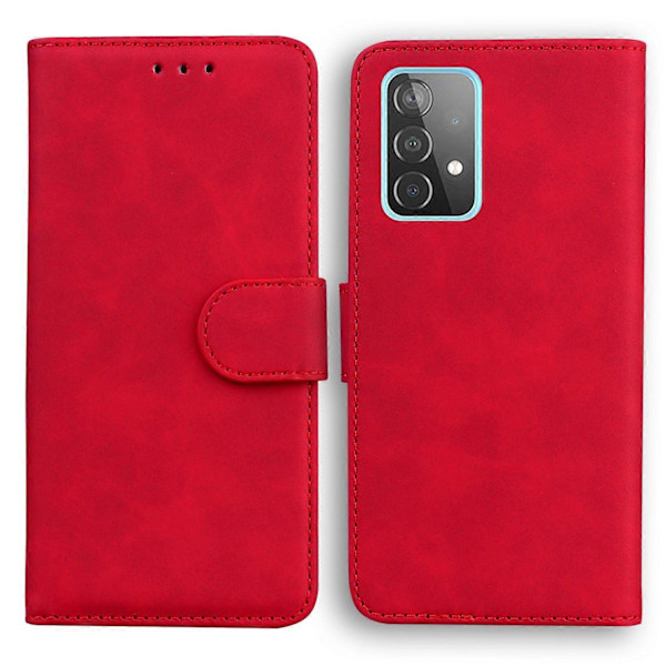 Wallet Design Ensfarvet Læder Telefon Cover med Stand til Samsung Galaxy A52 4G/5G/A52s 5G Multicolor Style B