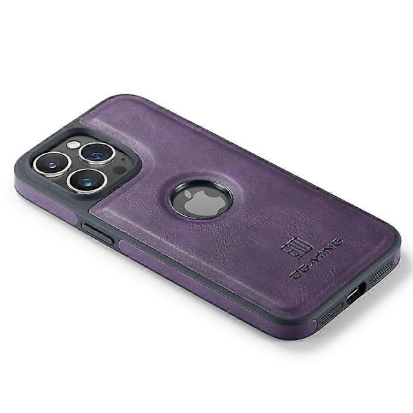 iPhone 15 Pro -kotelo, logolla, iskunkestävä PU-nahka+PC+TPU-suojus Multicolor Style D
