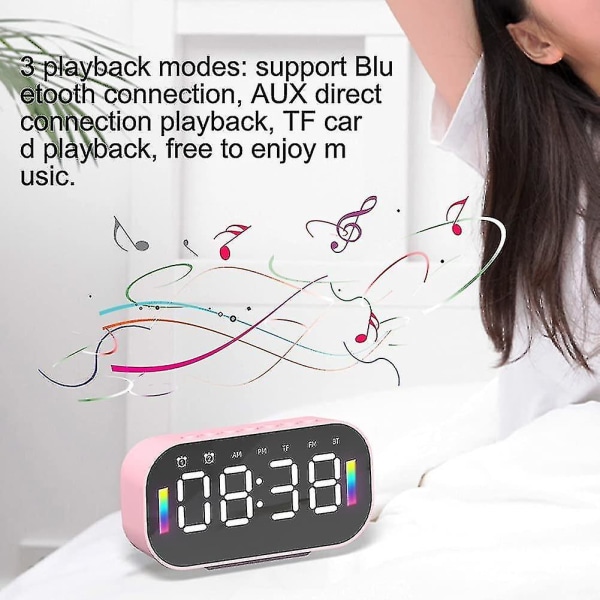 Led Digital Alarm Clock - Led Alarm Clock Radio - Fm Radio - Spegelväckarklocka