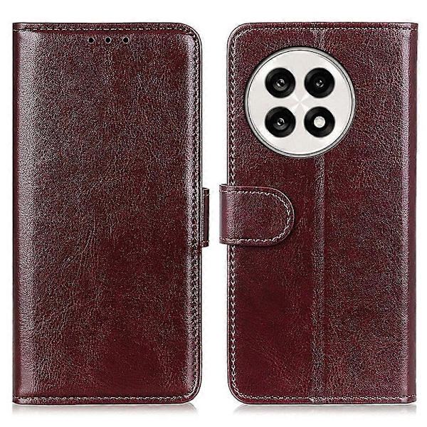 Til OnePlus 13R 5G/Ace 5 5G Etui Crazy Horse Tekstur PU Læder Telefon Stand Cover Multicolor Brown