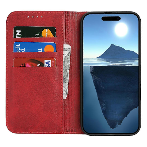 PU læder kalveskinds tekstur magnetisk lukning smartphone cover til iPhone 16 Pro Max Multicolor Style F