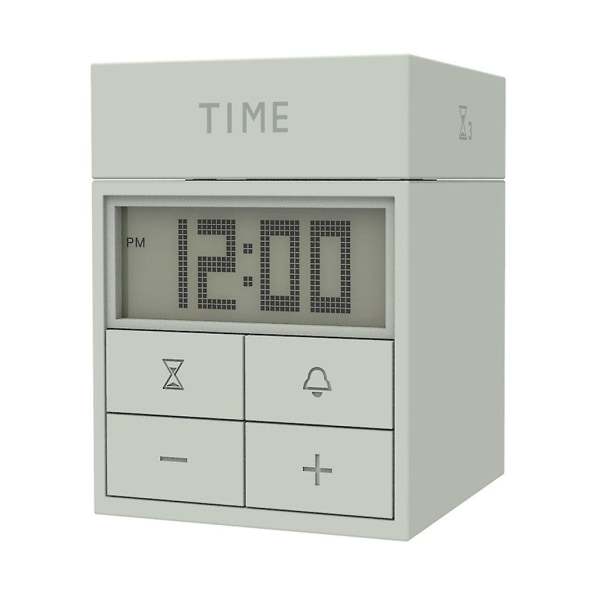Professionelt Elektronisk Cube Vækkeur til Hjemmekontoret med LCD Digitalt Display og Timer Green