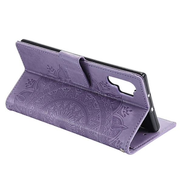 Præget Mandala Blomst Tegnebog Læder Etui med Rem til Samsung Galaxy A32 4G (EU Version) Multicolor Style H