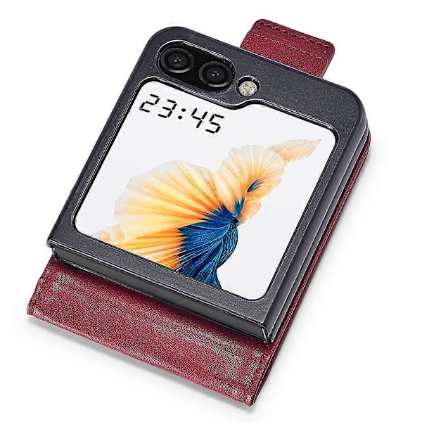 LC.IMEEKE PU læder telefoncover med RFID-blokering og kortslot til Samsung Galaxy Z Flip5 5G Multicolor Style C