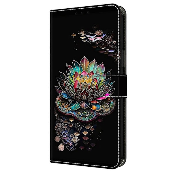 Skal för iPhone 16 Mönstertryckt Skyddande Fodral TPU+PU Läder Flip Telefonfodral Multicolor Style M
