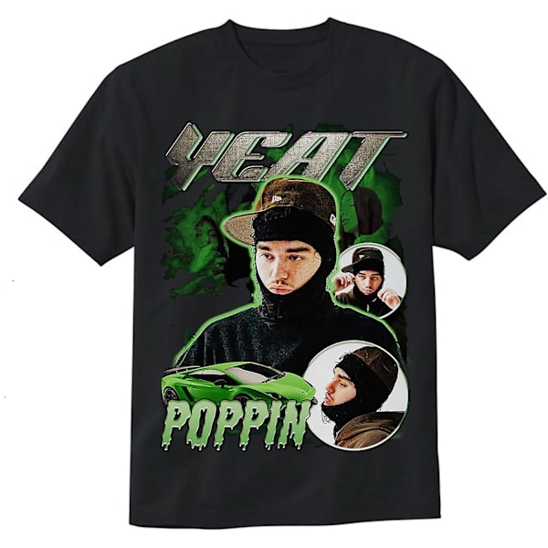 Hip Hop Rap Trap Rappere Sangere Streetwear Vintage Stil Yeat T-shirts L