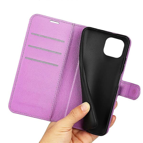 För iPhone 14 6.1 tum PU Läder Plånboksfodral Ställ Allomfattande Skyddsskal Multicolor Style H