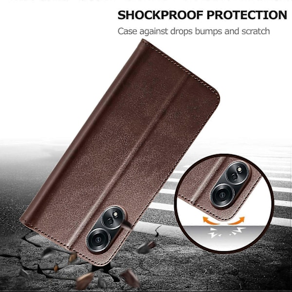LC.IMEEKE Telefon Cover til Oppo A78 4G Etui PU Læder Standpung Cover Multicolor Style D