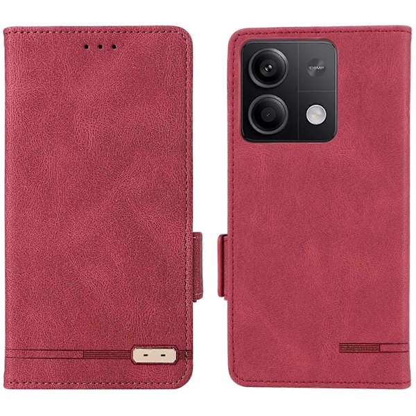 Plånboksfodral i PU-läder för Xiaomi Redmi Note 13 5G/Note 13 5G Multicolor Rose