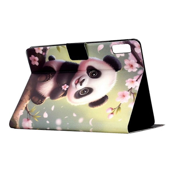 Stativetui med mønstertryk i læder til Lenovo Tab M9 TB-310FU tablet med automatisk våge/dvale funktion Multicolor Sakura Panda