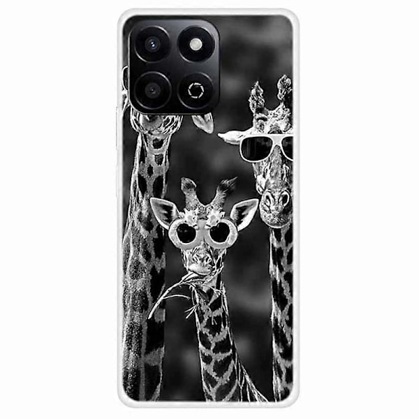 Yhteensopiva Honor X7c 4G -puhelimen kuoren kanssa Multicolor Sunglasses Giraffes