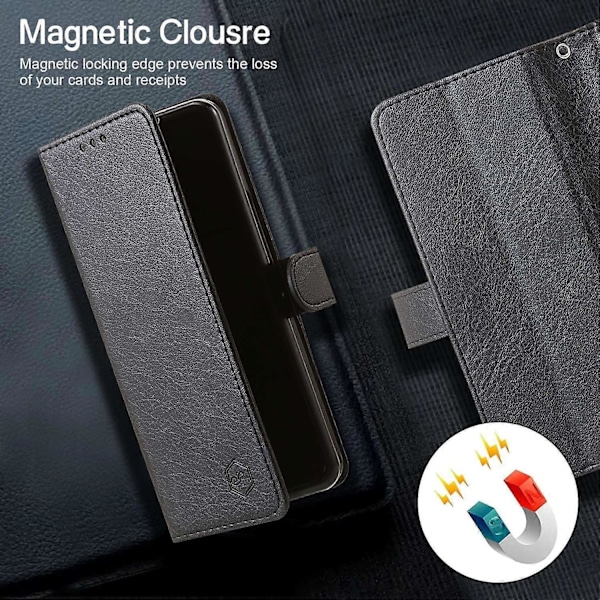 Skal för Samsung Galaxy Z Fold5 5G, enfärgat skyddande fodral PU-läder plånboksfodral Multicolor Style A
