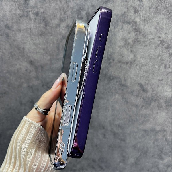 iPhone 16 Magneettinen Kotelo Bling Strassi Kirkas TPU+PC Puhelinkuori Multicolor Style C