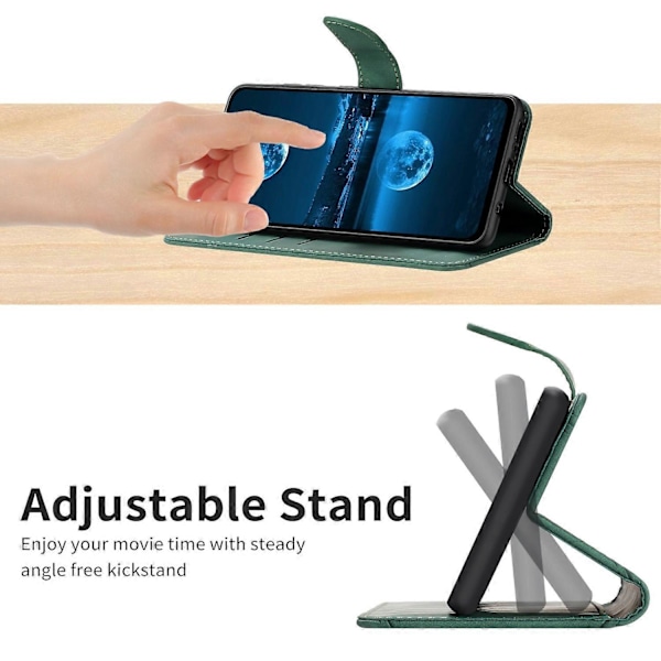Til Samsung Galaxy A05 4G Etui PU Læder Præget Linje Telefon Stand Cover Multicolor Style D