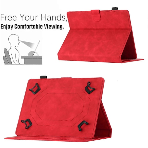 7-tums Tablet PU Läder Ställ Fodral Fjäril Tryckt Korthållare Tablet Skydd Multicolor Style D
