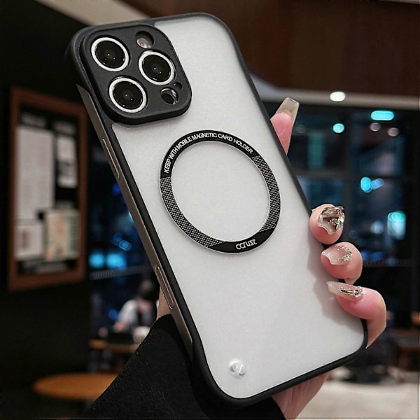iPhone 16 Pro -kuori, yhteensopiva MagSafe-latauksen kanssa, kehyksetön TPU+PC mattapintainen puhelimen suojus