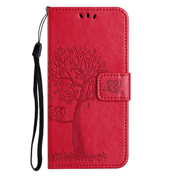 Til Samsung Galaxy A15 5G Etui Ugle Træ Præget Læder Flip Telefon Cover med Pung Multicolor Style H