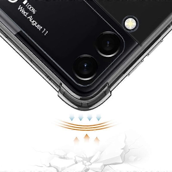 GKK Samsung Galaxy Z Flip4 5G Airbag TPU Läpinäkyvä Puhelinkotelo Käännettävä Suojus Multicolor Style F