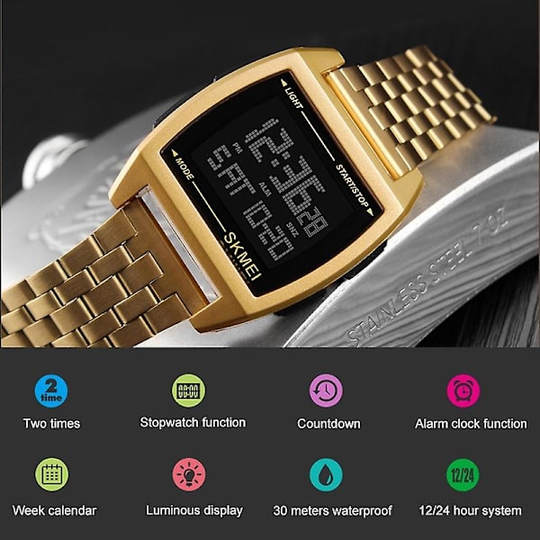 Skmei 1368 Outdoor Waterprooic Watch Gold Gold