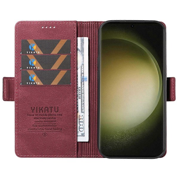 YIKATU YK-005 Telefonpung Etui til Samsung Galaxy S23 Ultra med Hudvenligt Læder og Støttefunktion Multicolor Style F