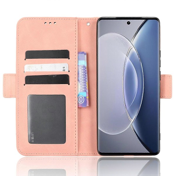For vivo X90 Pro 5G Multiple Card Slots PU Leather Phone Cover Stand Wallet Phone Case Multicolor Style C