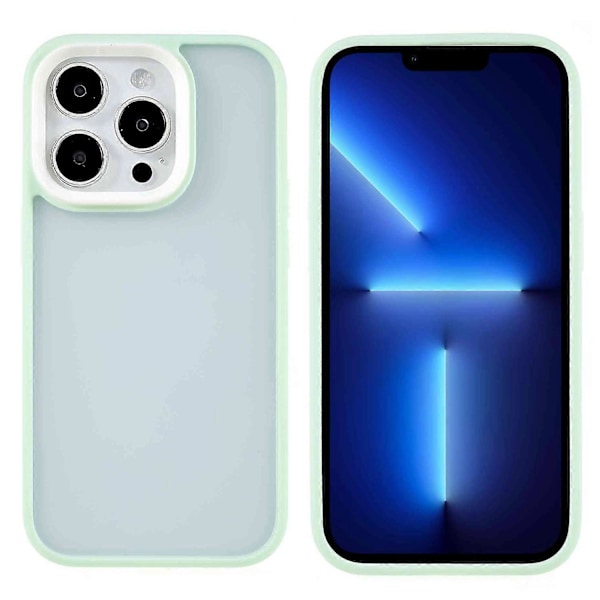 FULEXIN Skal för iPhone 15 Pro, hudvänlig yta, färgglad TPU-ram + PC Stöttåligt Skydd Multicolor Style C