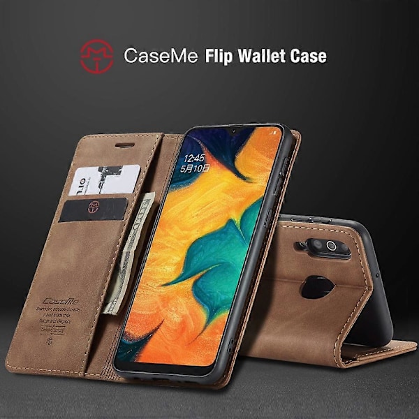 Til Samsung Galaxy M30/Galaxy A40s Case CASEME 013 Series Kortholder Stativ Læder Telefon Cover Multicolor Style A