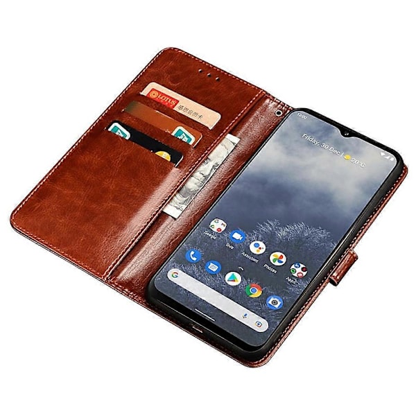 IDEWEI Lommebokdeksel til Nokia XR21 med Crazy Horse-tekstur, stativ og anti-fall skinnbeskyttelse Multicolor Style F