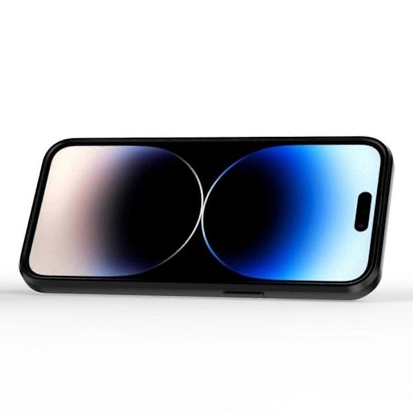For iPhone 15 Pro Deksel med Støtte og Skyvbart Linsebeskyttelse PC+TPU Støtsikkert Robust Skall Multicolor Style C